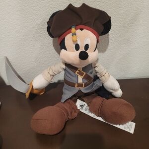 Disney Mickey Mouse Pirate Plush - Brown, Gray, Cream